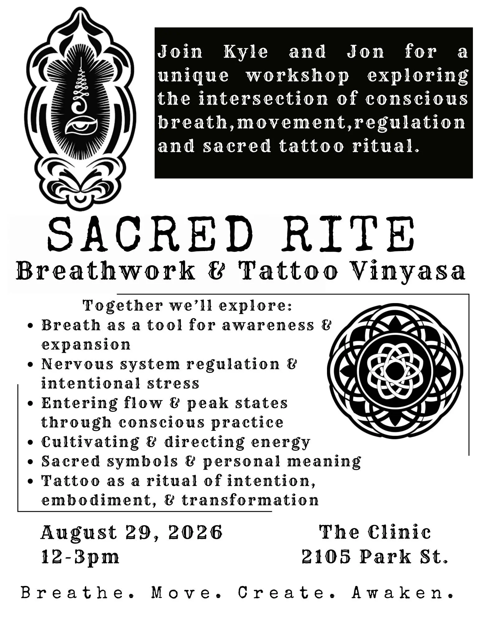 breath-work and tatoo vinyasa in Jacksonville, FL